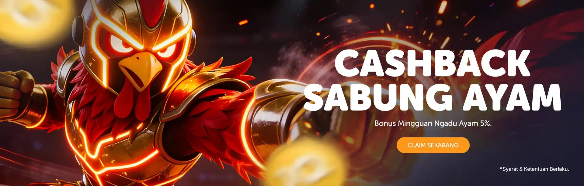 BONUS CASHBACK SABUNG AYAM 5%