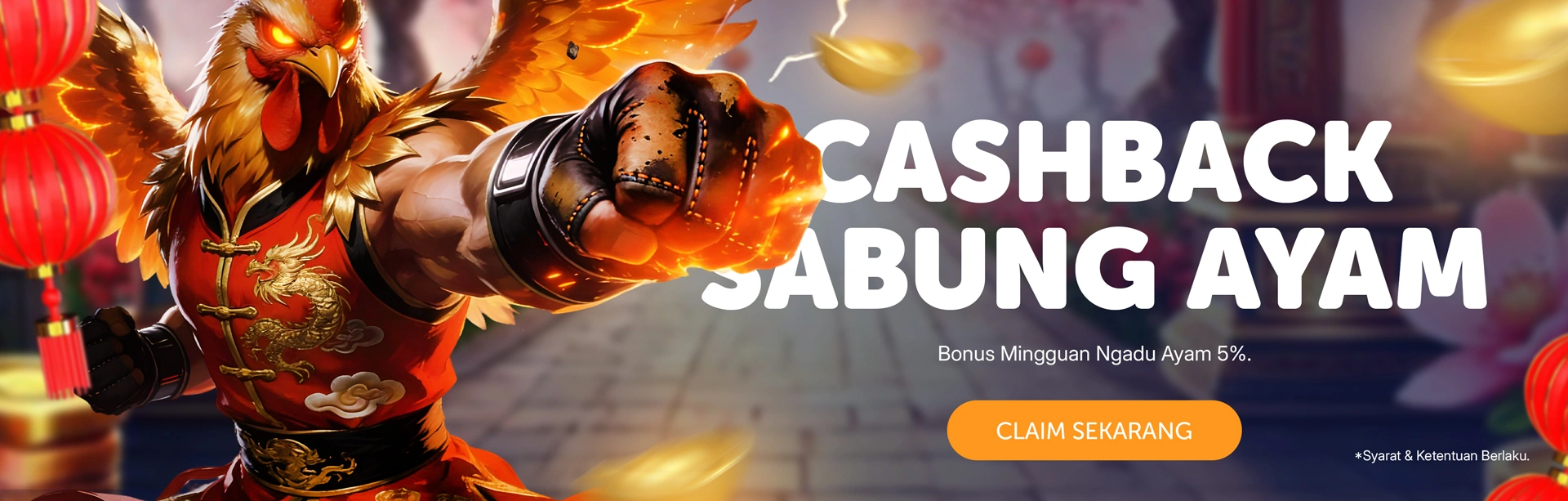 BONUS CASHBACK SABUNG AYAM 5%