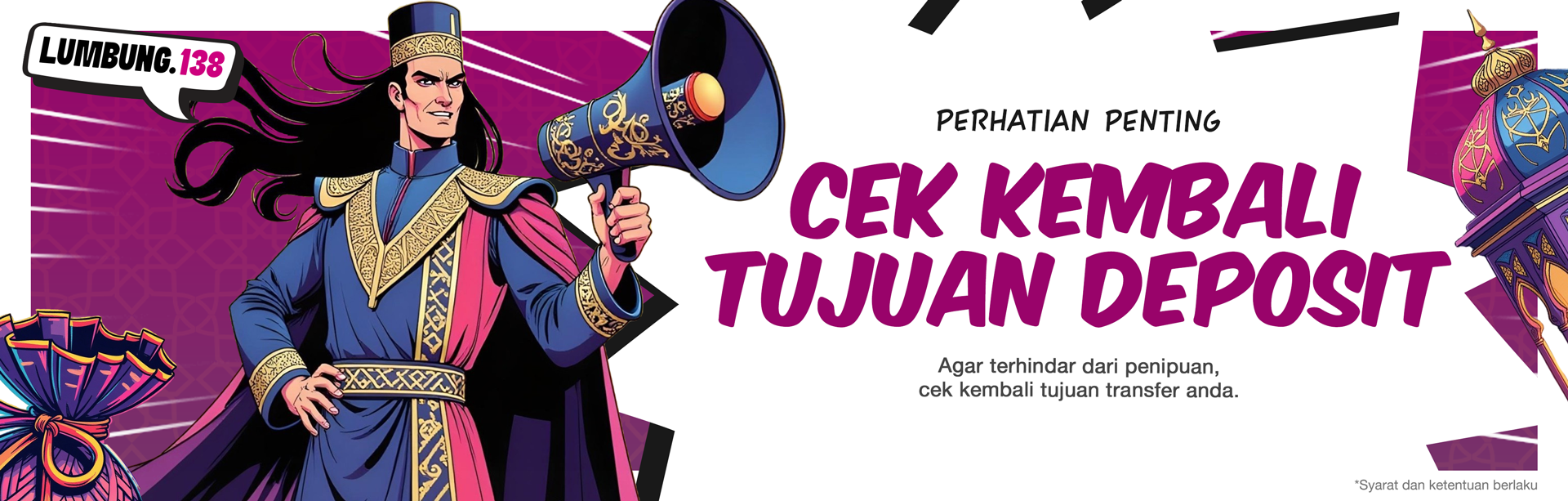 CEK TUJUAN DEPOSIT SEBELUM MELAKUKAN TRANSFER	