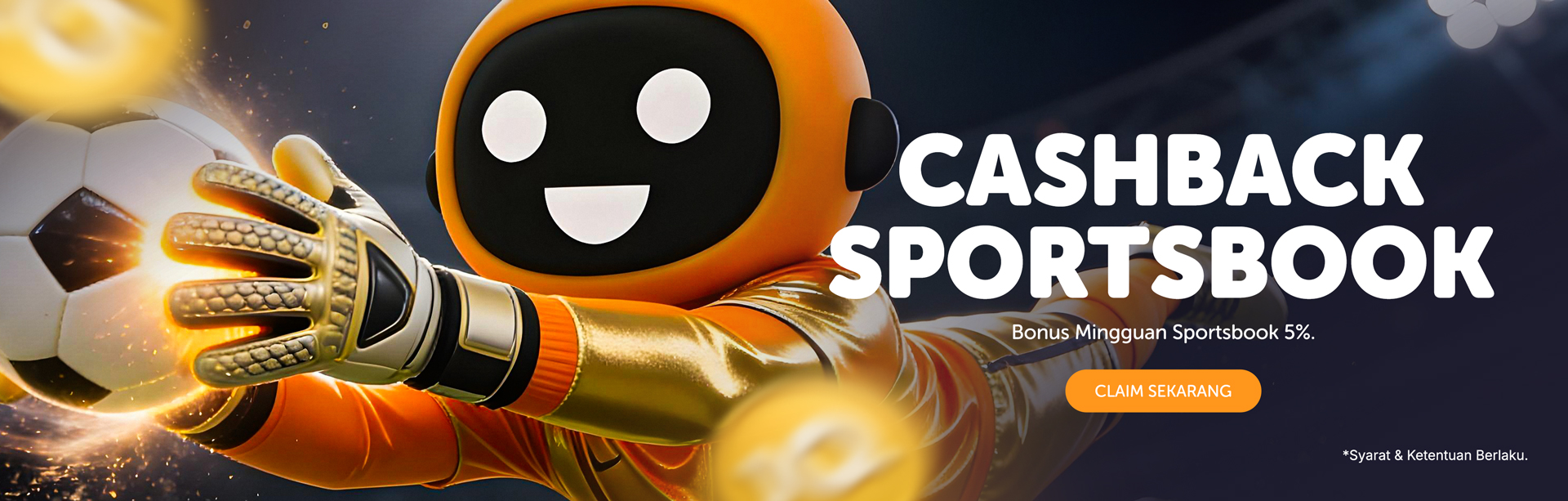 BONUS CASHBACK SPORTSBOOK 5%