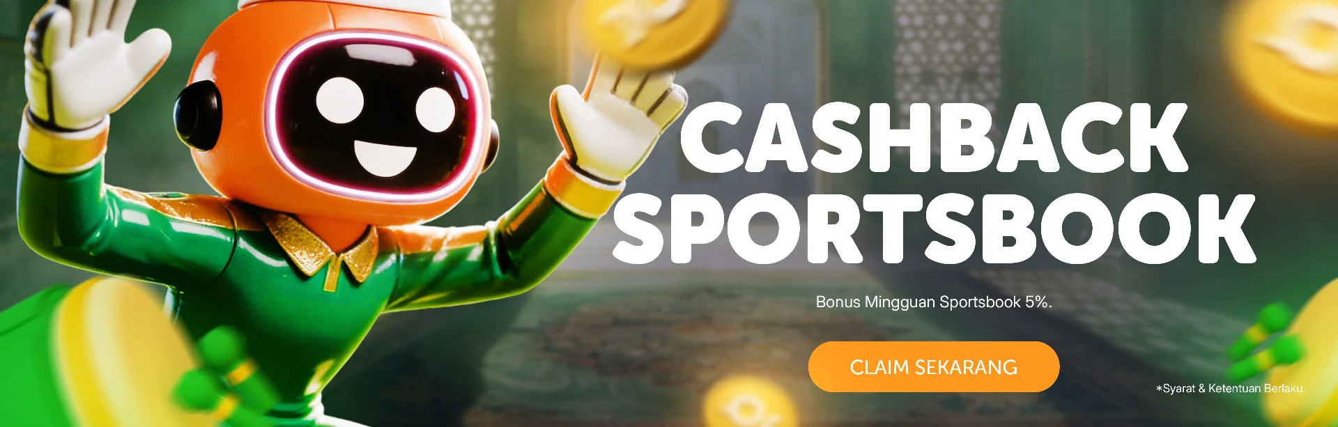 BONUS CASHBACK SPORTSBOOK 5%