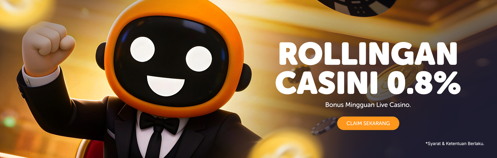 BONUS ROLLINGAN CASINO 0.8%