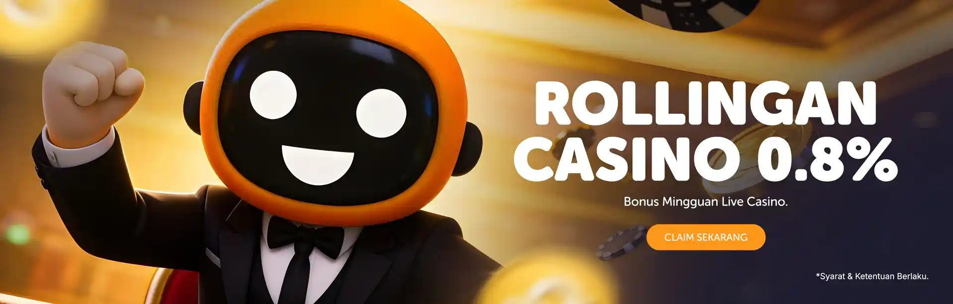 BONUS ROLLINGAN CASINO 0.8%