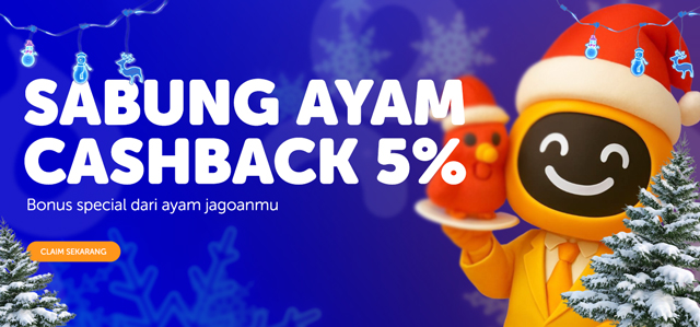 BONUS CASHBACK SABUNG AYAM 5%